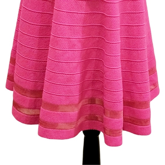 Ted Baker Streena Neon Pink One Shoulder Knit Dress - Picture 4 of 12